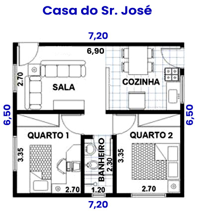 Planta baixa - Casa do Sr. José