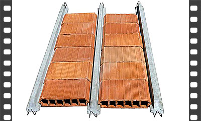 Laje pré-fabricada com vigotas e lajota cerâmica