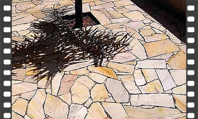 Piso com pedra mineira em caco