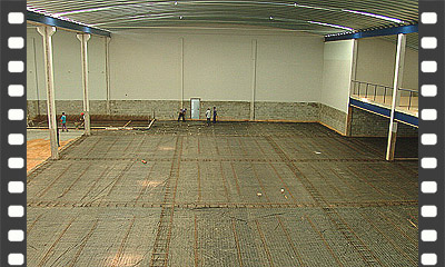 Execução de piso industrial em concreto