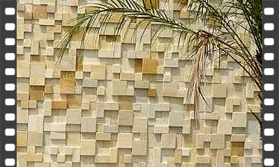 Revestimento de parede com pedra tipo mosaico